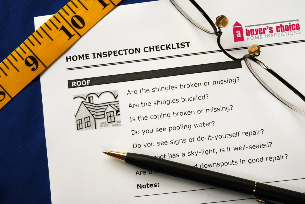 Checklist from the Real Estate Inspection Report