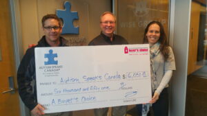 Autism Speaks Canada Cheque Presentation